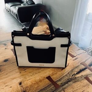 RACHEL ZOE LA NYC New Shoulder Bag beige + black